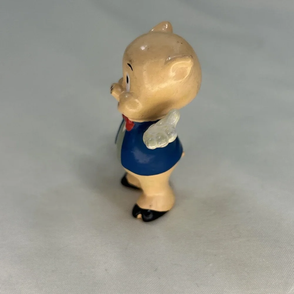 Vintage Porky Pig Figurine PVC 1988 Warner Bros Applause Looney Tunes Cake Toppe